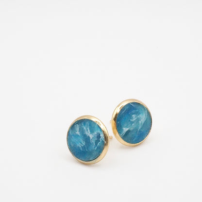 Vacances Stud earrings blue circle earrings ocean