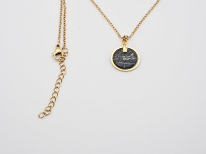 Set:  black and gold Necklace with Earrings Mystic Onyx